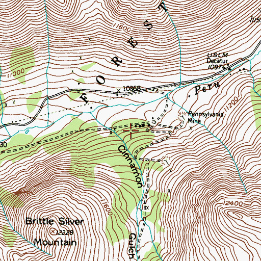 Topographic Map of Callo Mine, CO