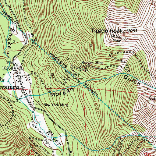 Topographic Map of Fred and Will Mine, CO