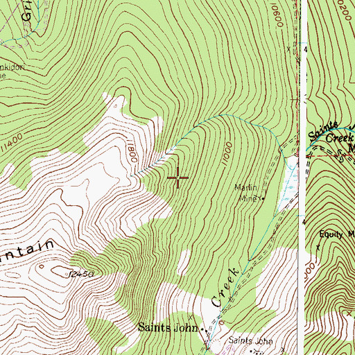 Topographic Map of Glendale Mine, CO