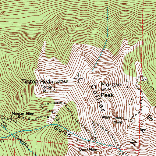 Topographic Map of Rose Mine, CO