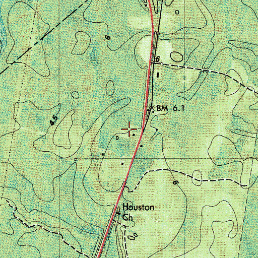 Topographic Map of Abercorn Plantation (historical), GA