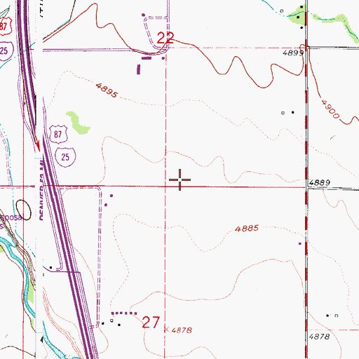 Topographic Map of Cache la Poudre Reservoir Inlet, CO