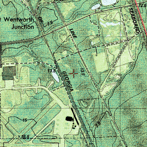 Topographic Map of Coastal State Prison, GA
