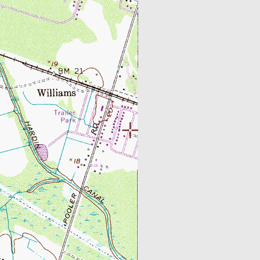 Topographic Map of Garden Acres Estates, GA