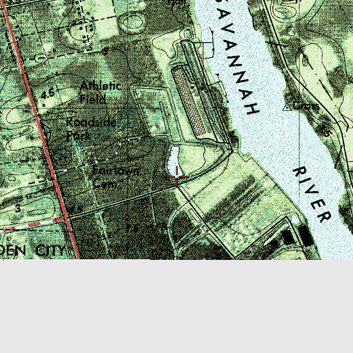 Topographic Map of Lathrop Plantation (historical), GA