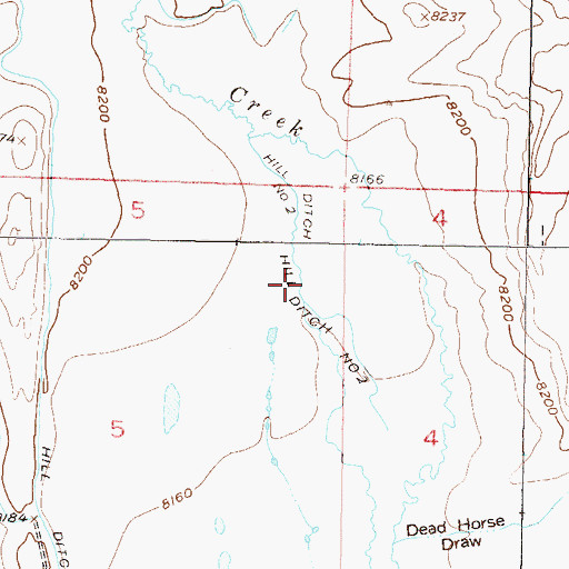 Topographic Map of Hill Ditch Number 2, CO
