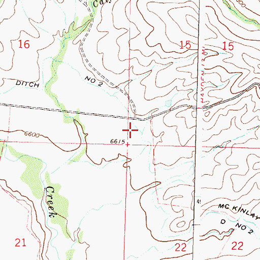 Topographic Map of McKinley Ditch Number 2, CO