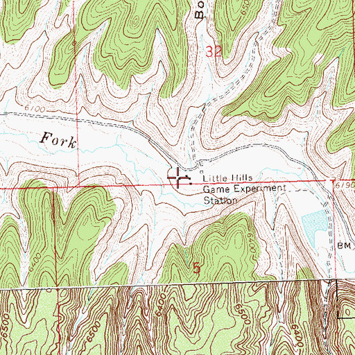 Topographic Map of Little Hills Game Experiment Station, CO