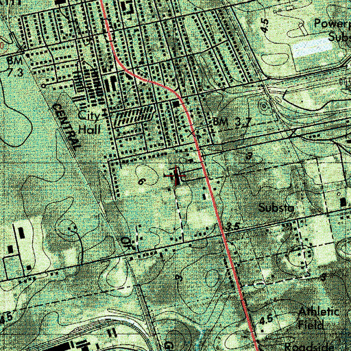 Topographic Map of Strong Elementary School, GA