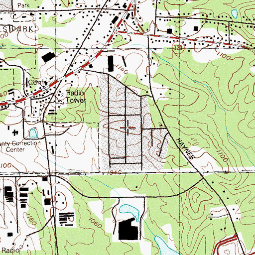 Topographic Map of Alpha Park, GA
