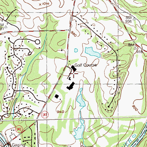 Topographic Map of Atlanta Athletic Club, GA
