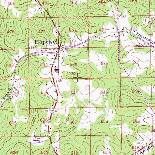 Topographic Map of Bell Memorial Park, GA