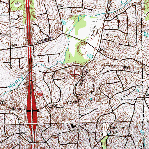 Topographic Map of Berwicke, GA