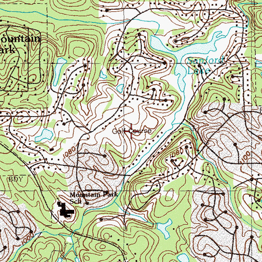 Topographic Map of Brookfield West Golf Course, GA