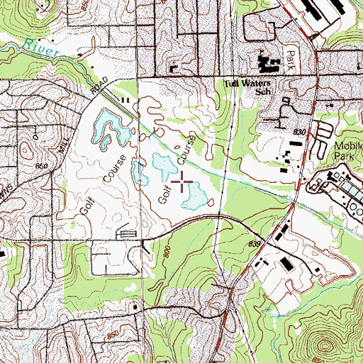 Topographic Map of Browns Mill Golf Course, GA