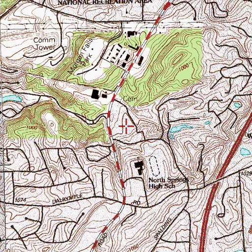 Topographic Map of Cedar Ridge Plaza Shopping Center, GA