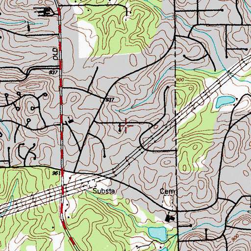 Topographic Map of Chippewa Forest, GA
