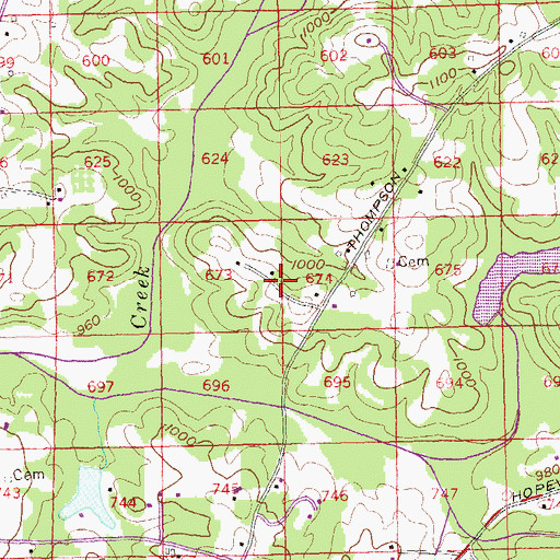 Topographic Map of Christophers Run, GA