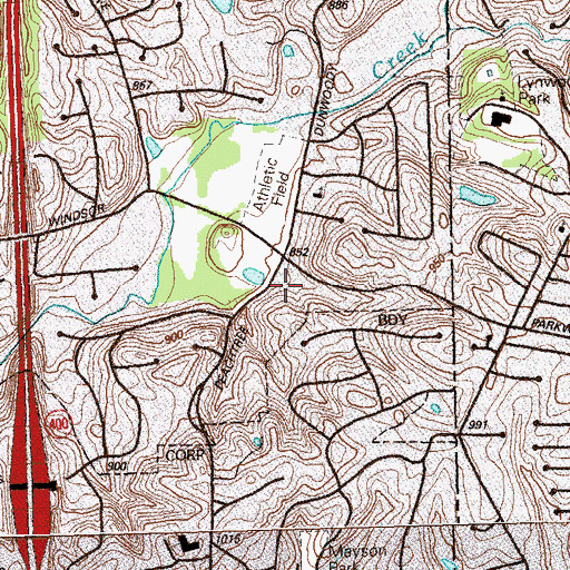 Topographic Map of Crestwicke, GA
