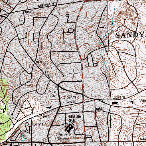 Topographic Map of Cromwell Square Shopping Center, GA