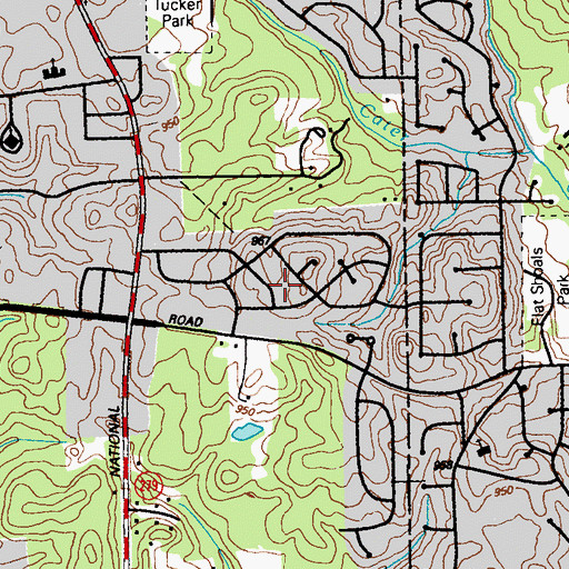 Topographic Map of Devonshire, GA