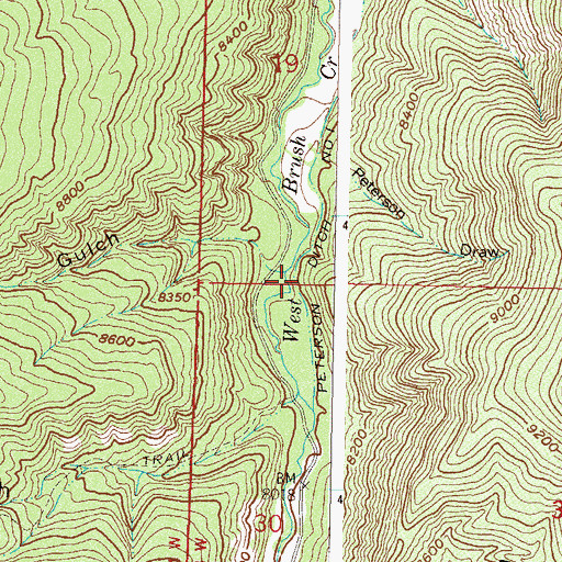 Topographic Map of Peterson Ditch Number 1, CO