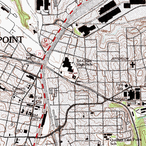 Topographic Map of Harris Park, GA