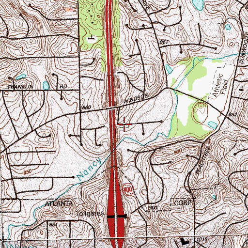 Topographic Map of Highpoint Forest, GA