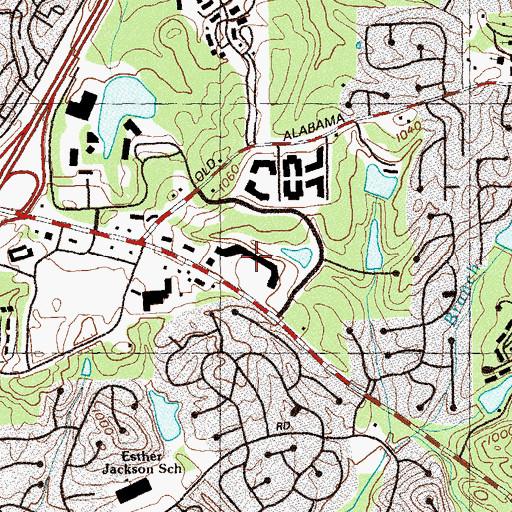 Topographic Map of Holcomb Woods Shopping Center, GA