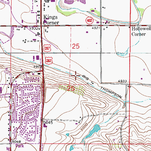 Topographic Map of Big Thompson Ditch Number 2, CO