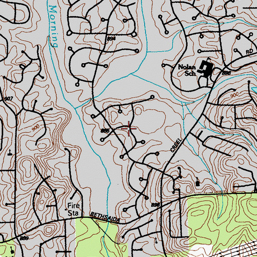 Topographic Map of Kimberly, GA