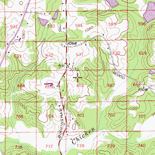 Topographic Map of Knox Landing, GA