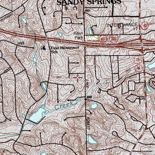 Topographic Map of Lake Forest Park, GA