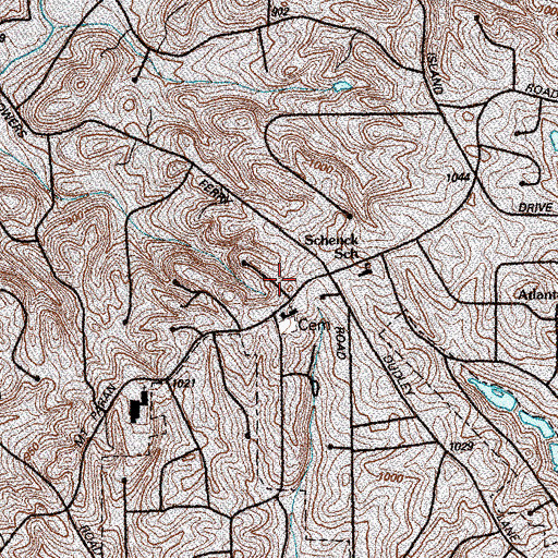 Topographic Map of Laurel Brook, GA