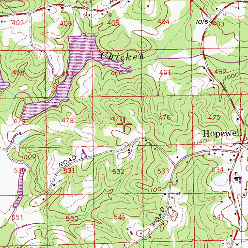 Topographic Map of Laurel Grove, GA