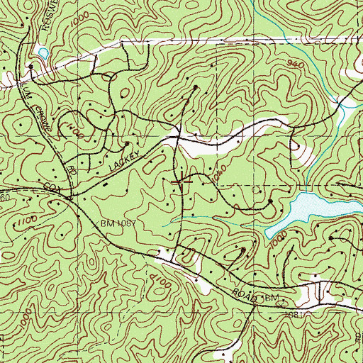 Topographic Map of Litchfield Hundred, GA