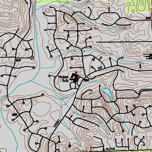 Topographic Map of Love T Nolan Elementary School, GA