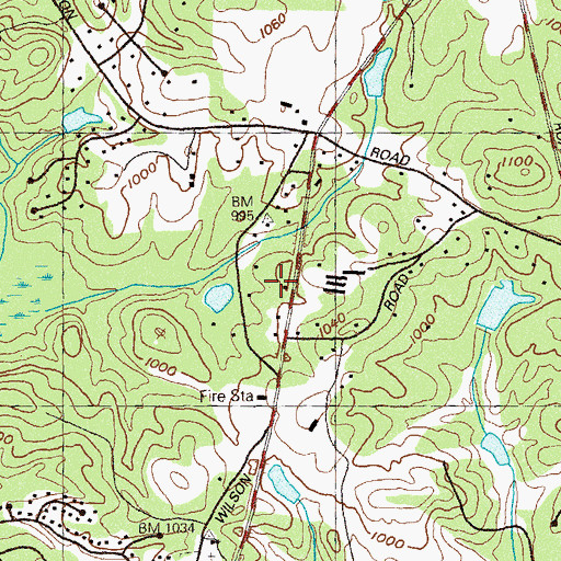 Topographic Map of Medlock Village Shopping Center, GA