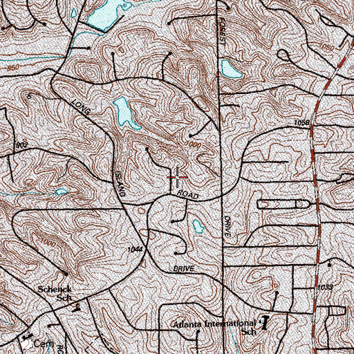 Topographic Map of Misty Ridge, GA