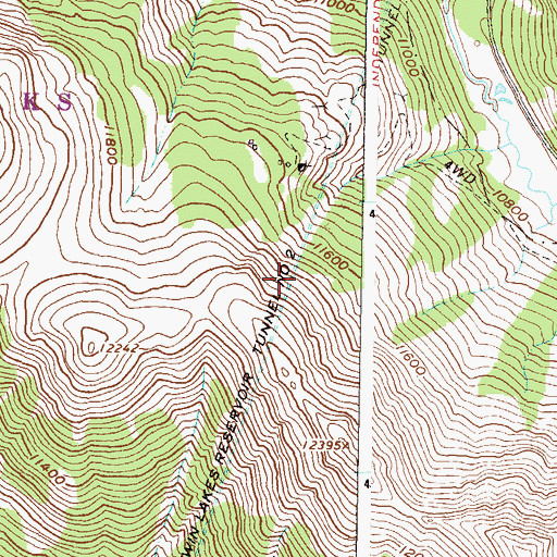 Topographic Map of Twin Lakes Reservoir Tunnel Number 2, CO