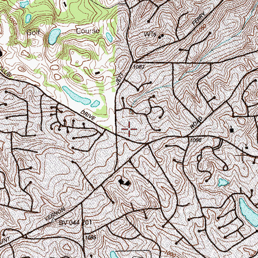Topographic Map of Orchard Park Shopping Center, GA