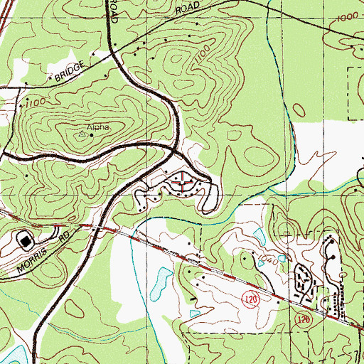 Topographic Map of Preston Ridge, GA