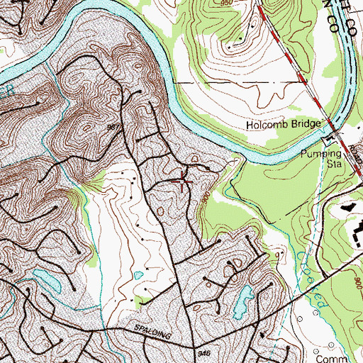 Topographic Map of River Bluff, GA