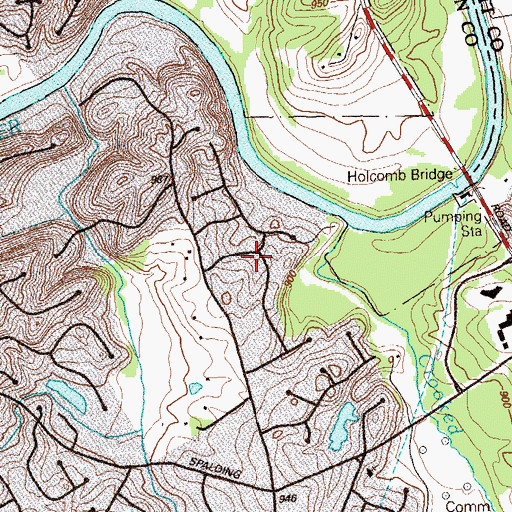 Topographic Map of River Bluff, GA