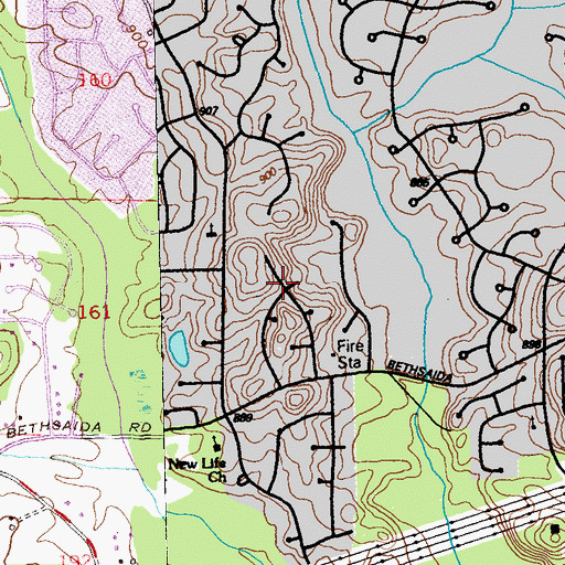 Topographic Map of Smoke Ridge, GA