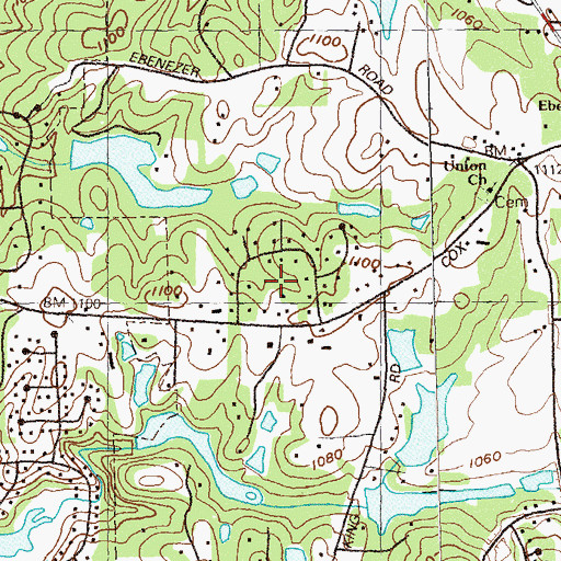 Topographic Map of Sweet Apple Crossing, GA