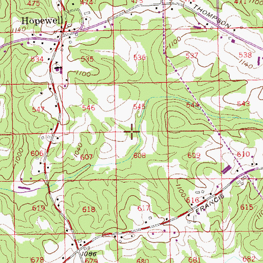 Topographic Map of The Champions Club of Atlanta, GA