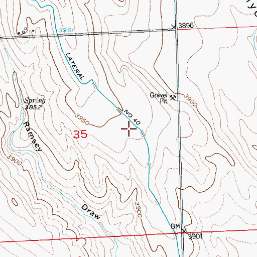 Topographic Map of North Sterling Lateral Number 40, CO