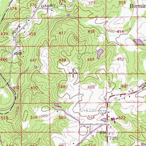 Topographic Map of Tullamore, GA