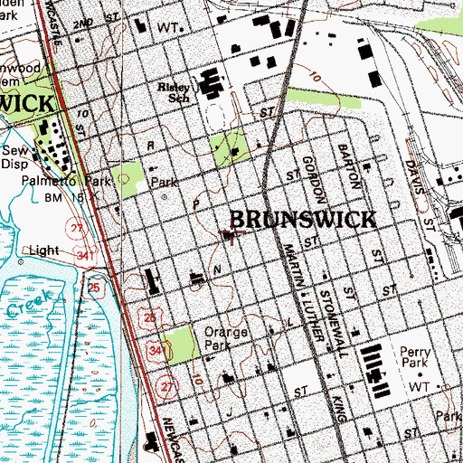 Topographic Map of Abyssinia Baptist Church, GA